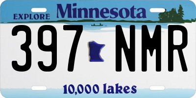 MN license plate 397NMR