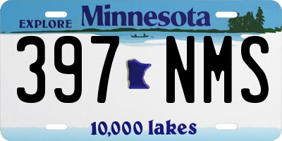 MN license plate 397NMS