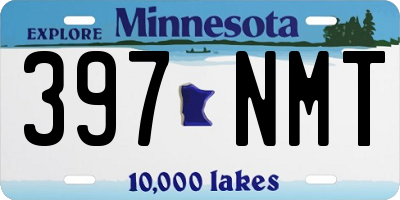 MN license plate 397NMT