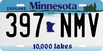 MN license plate 397NMV
