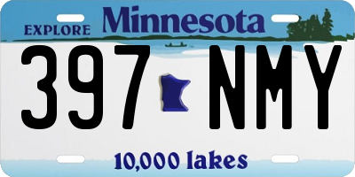 MN license plate 397NMY
