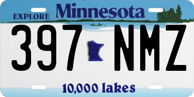 MN license plate 397NMZ