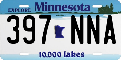 MN license plate 397NNA