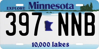 MN license plate 397NNB