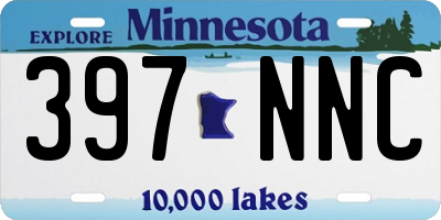 MN license plate 397NNC