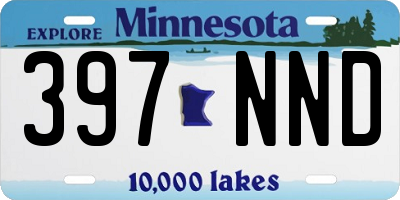 MN license plate 397NND
