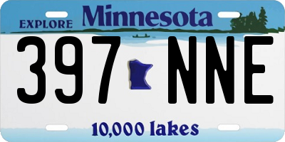 MN license plate 397NNE