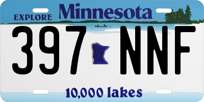 MN license plate 397NNF