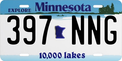 MN license plate 397NNG