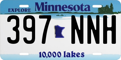 MN license plate 397NNH