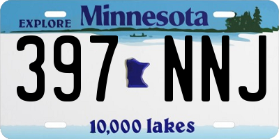 MN license plate 397NNJ