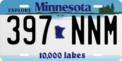 MN license plate 397NNM