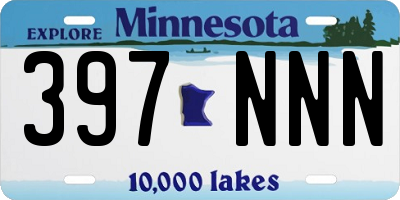 MN license plate 397NNN