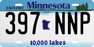 MN license plate 397NNP