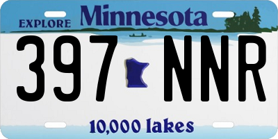 MN license plate 397NNR