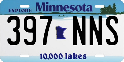 MN license plate 397NNS