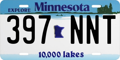 MN license plate 397NNT