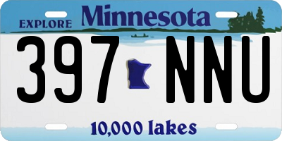 MN license plate 397NNU