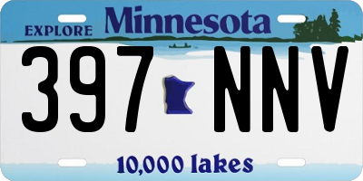 MN license plate 397NNV