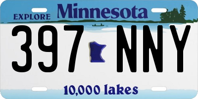 MN license plate 397NNY