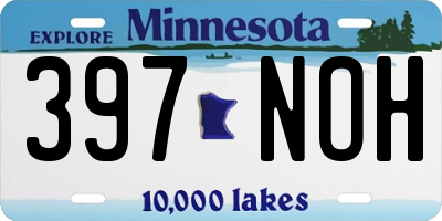 MN license plate 397NOH