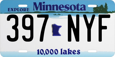 MN license plate 397NYF