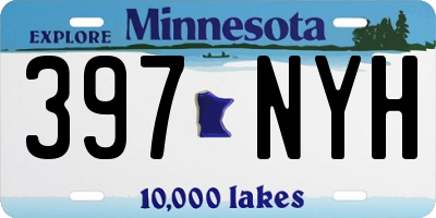 MN license plate 397NYH