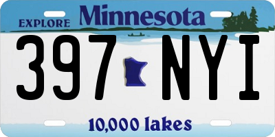 MN license plate 397NYI
