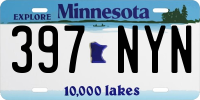 MN license plate 397NYN