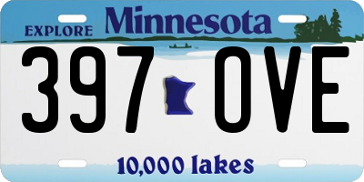 MN license plate 397OVE