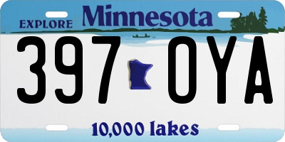 MN license plate 397OYA