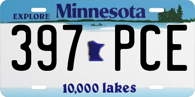 MN license plate 397PCE