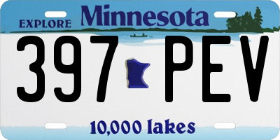 MN license plate 397PEV