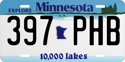 MN license plate 397PHB