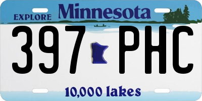 MN license plate 397PHC
