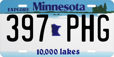 MN license plate 397PHG