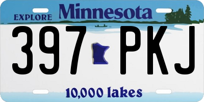 MN license plate 397PKJ
