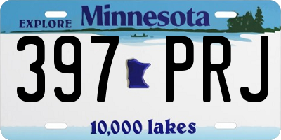 MN license plate 397PRJ