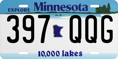 MN license plate 397QQG