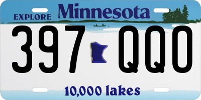 MN license plate 397QQO