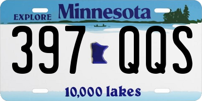 MN license plate 397QQS