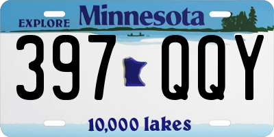 MN license plate 397QQY
