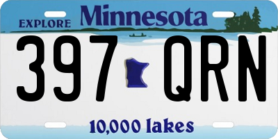 MN license plate 397QRN
