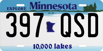 MN license plate 397QSD