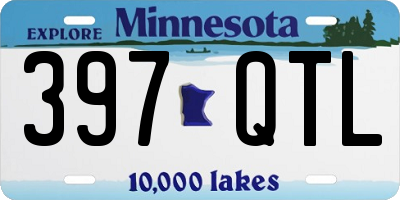 MN license plate 397QTL