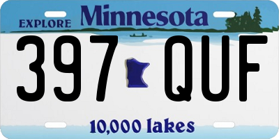MN license plate 397QUF