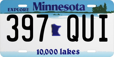MN license plate 397QUI