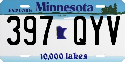 MN license plate 397QYV