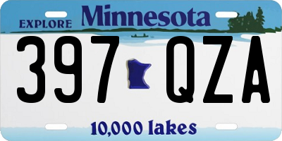 MN license plate 397QZA