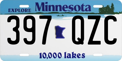 MN license plate 397QZC